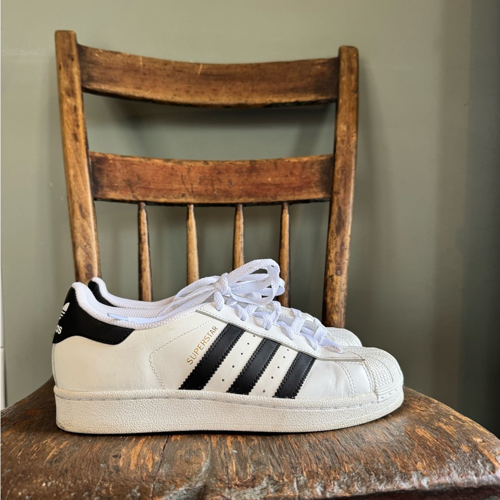 Adidas Superstar White and Black Sneakers